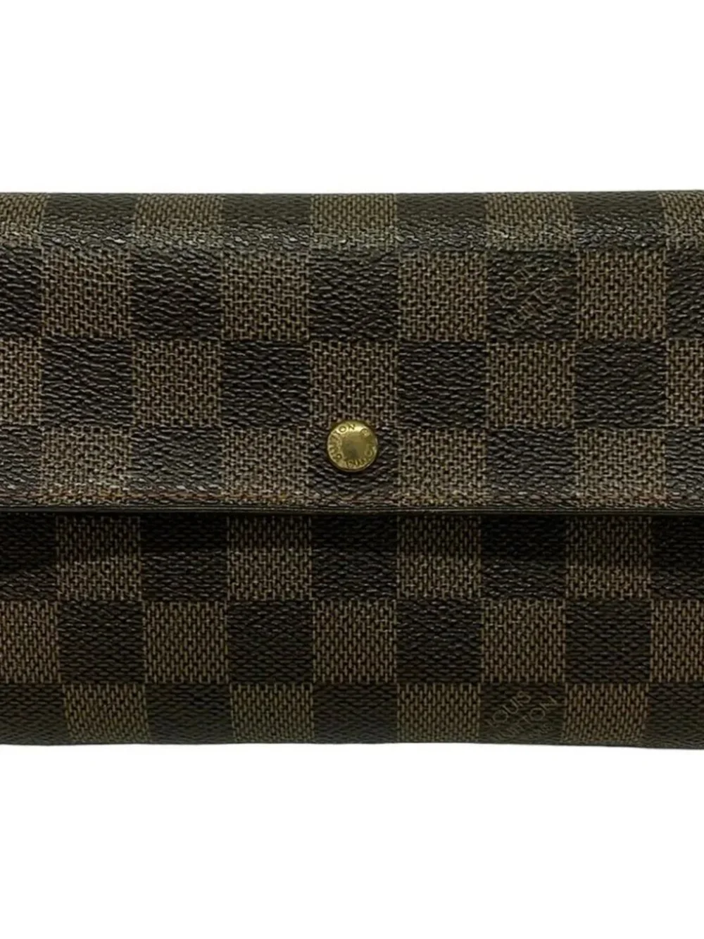 LOUIS VUITTON Porte Tresor Etui Papier N61202 Ebene Damier SP0015 Damier Canvas